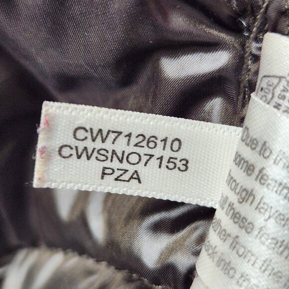 Calvin Klein Puffer Jacket Womens Small Brown Packable Lightweight Down Hooded - Picture 16 of 16